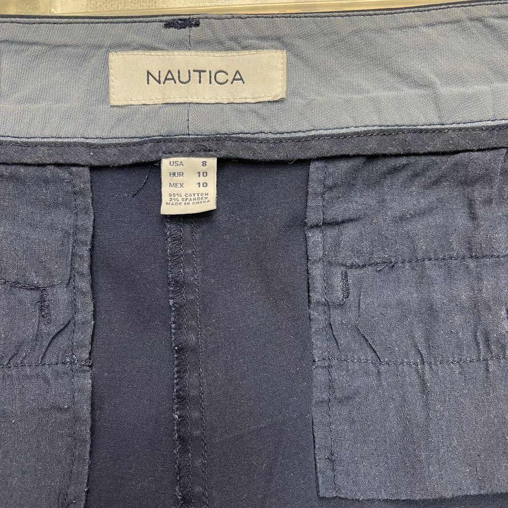 Nautica Women Chino Short Navy Blue Size 8 Summer - Picture 10 of 12